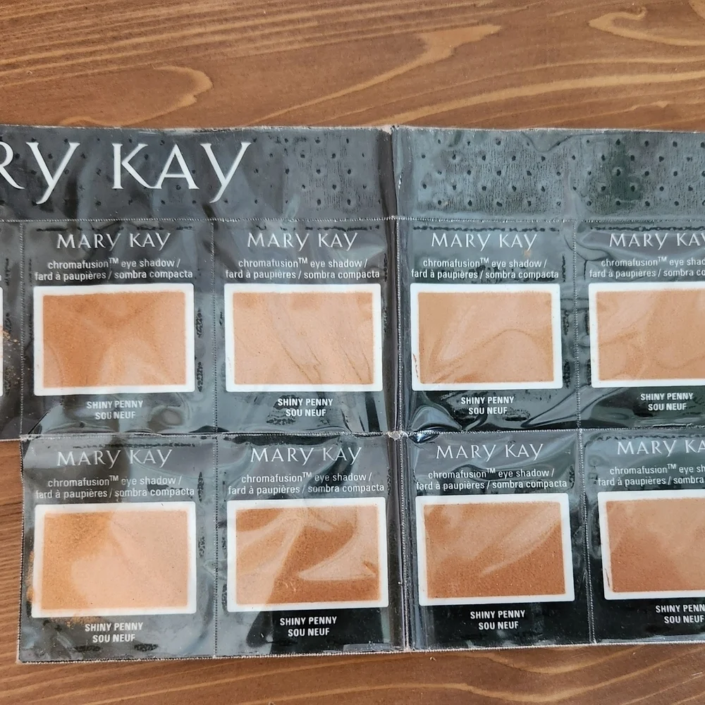 Mary Kay Eye Shadow Blush Samples Shiny Penny Golden Copper Cinnabar Travel Bag